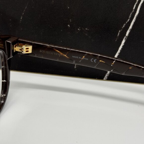 NEW BOTTEGA VENETA BV1105O 003 CAT EYE HAVANA/WHITE WOMEN EYEGLASSES - Picture 9 of 10